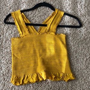Yellow crop top